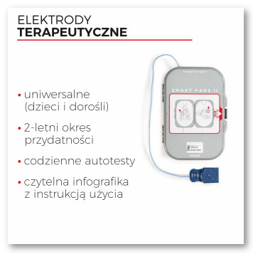 Elektrody terapeutyczne SMART II do AED Philips FRx zalety